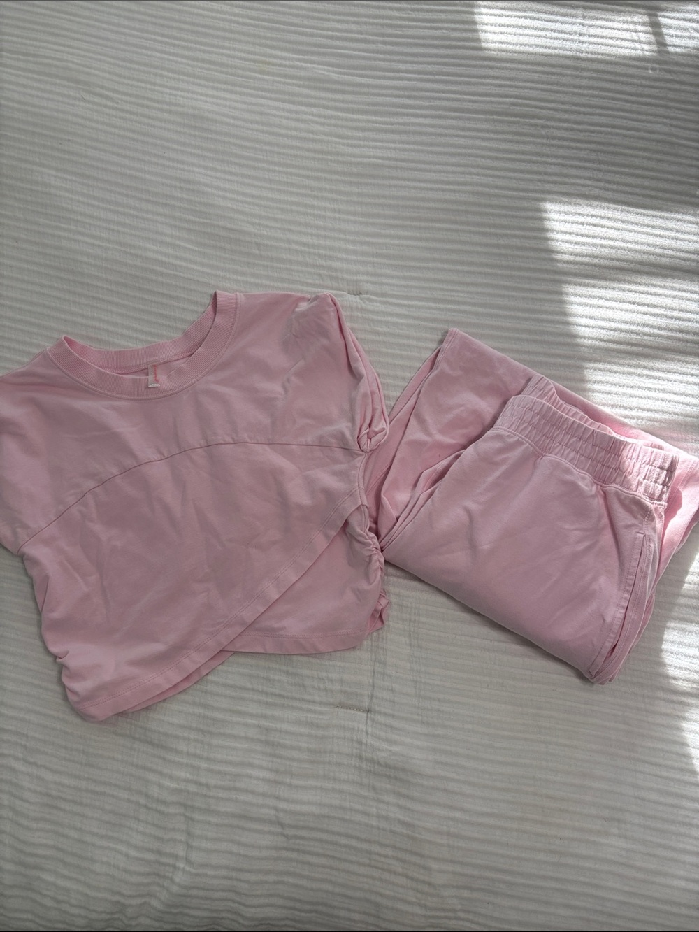 FP Movement by Free People Light Pink Two-Piece Set Size M Hot Shot Crossover